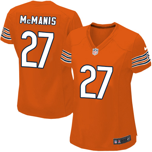 Women's Elite Sherrick McManis Nike Jersey Orange Alternate - #27 NFL Chicago Bears